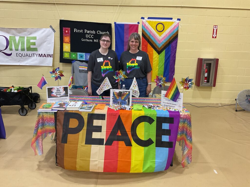 First Parish Congregational Church at the 2023 Gorham Pride event